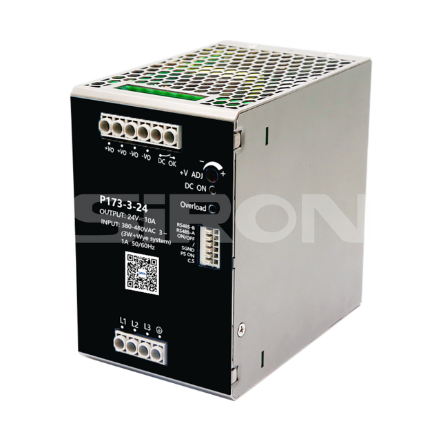 SiRON P173-3系列480W三相金属导轨开关电源