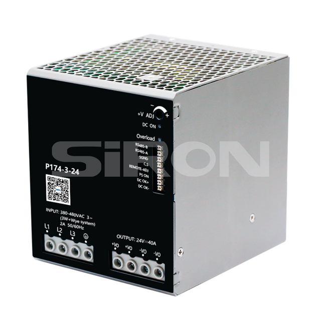 SiRON P174-3系列960W三相金属导轨开关电源